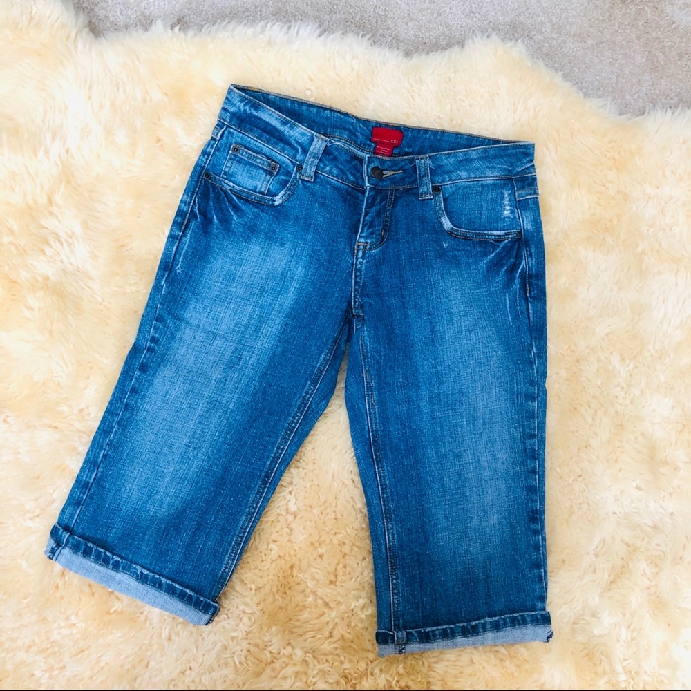 XXI women's cropped capri pants denim jeans size 7